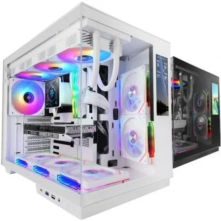 Mars Gaming Caja Gaming MC-MIRAGE ATX Blanca con Pantalla LCD IPS 7.2", Cristal Templado Panorámico, Doble Cámara y Soporte Refrigeración Líquida hasta 360 mm Mars Gaming Caja Gaming MC-MIRAGE ATX Blanca con Pantalla LCD IPS 7.2", Cristal Templado Panorámico, Doble Cámara y Soporte Refrigeración Líquida hasta 360 mm